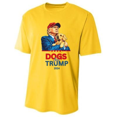 Dogs For Trump 2024 Trump Performance Sprint T-Shirt