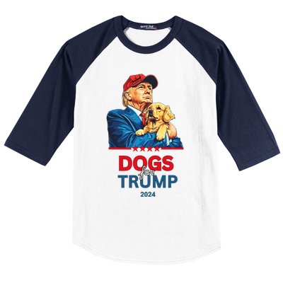 Dogs For Trump 2024 Trump Baseball Sleeve Shirt