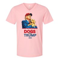 Dogs For Trump 2024 Trump V-Neck T-Shirt