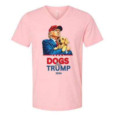 Dogs For Trump 2024 Trump V-Neck T-Shirt