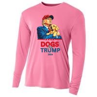 Dogs For Trump 2024 Trump Cooling Performance Long Sleeve Crew