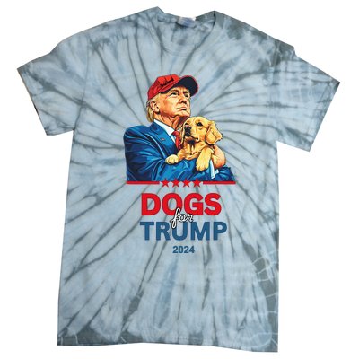 Dogs For Trump 2024 Trump Tie-Dye T-Shirt