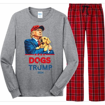 Dogs For Trump 2024 Trump Long Sleeve Pajama Set