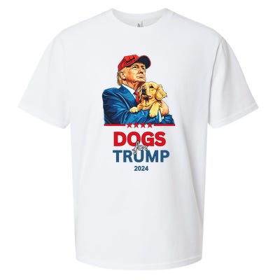 Dogs For Trump 2024 Trump Sueded Cloud Jersey T-Shirt