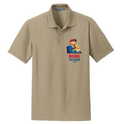 Dogs For Trump 2024 Trump Dry Zone Grid Polo