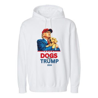 Dogs For Trump 2024 Trump Garment-Dyed Fleece Hoodie