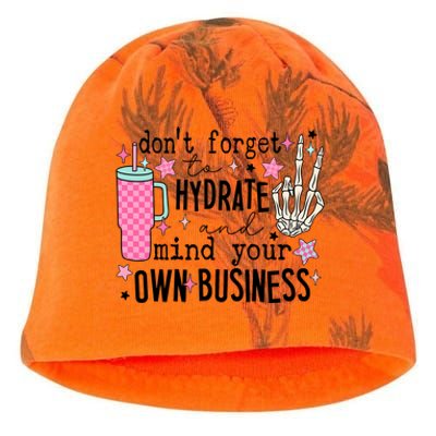 DonT Forget To Hydrate And Mind Your Own Business Kati - Camo Knit Beanie