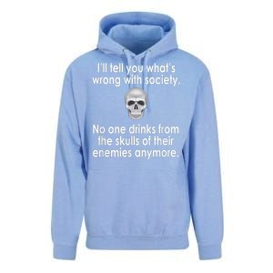 Drink From The Skull Of Your Enemies Wrong Society Unisex Surf Hoodie