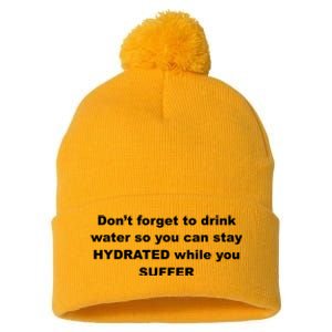 DonT Forget To Drink Water So You Can Stay Hydrated Pom Pom 12in Knit Beanie