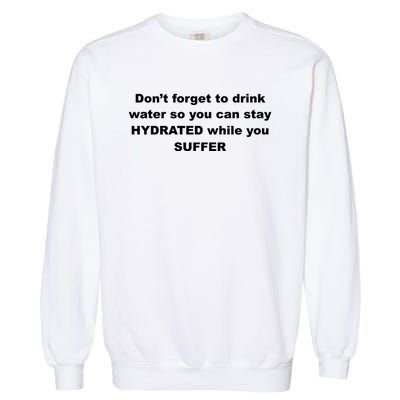 DonT Forget To Drink Water So You Can Stay Hydrated Garment-Dyed Sweatshirt