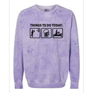 Darts Funny Things To Do Today Colorblast Crewneck Sweatshirt