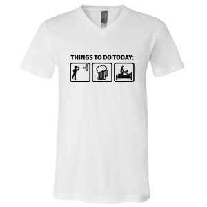 Darts Funny Things To Do Today V-Neck T-Shirt