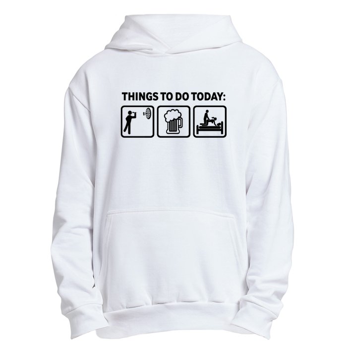 Darts Funny Things To Do Today Urban Pullover Hoodie