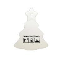 Darts Funny Things To Do Today Ceramic Tree Ornament