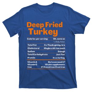 Deep Fried Turkey Thanksgiving Nutrition Facts T-Shirt