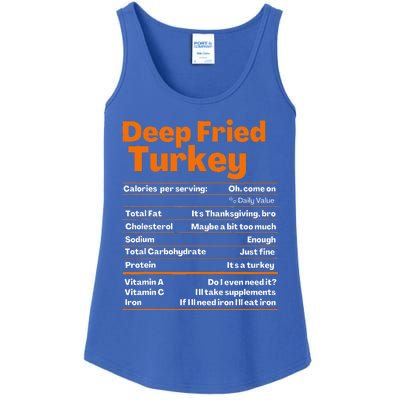 Deep Fried Turkey Thanksgiving Nutrition Facts Ladies Essential Tank