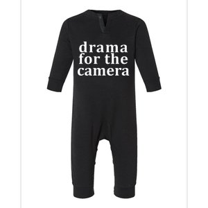 Drama For The Camera Typography Minimalist Infant Fleece One Piece