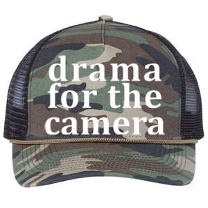 Drama For The Camera Typography Minimalist Retro Rope Trucker Hat Cap