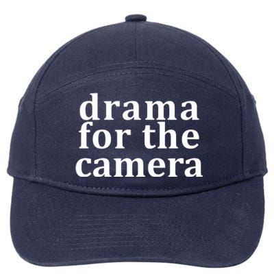 Drama For The Camera Typography Minimalist 7-Panel Snapback Hat