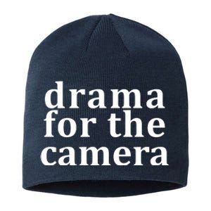 Drama For The Camera Typography Minimalist Sustainable Beanie