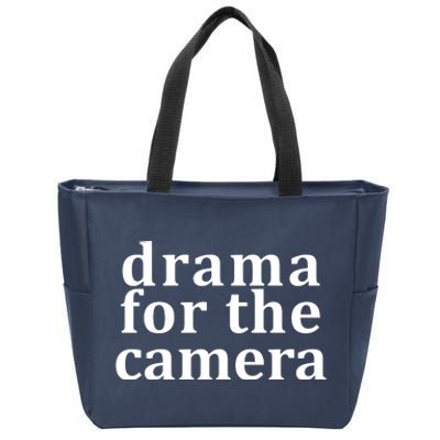 Drama For The Camera Typography Minimalist Zip Tote Bag