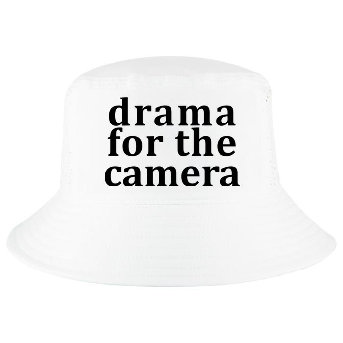 Drama For The Camera Typography Minimalist Cool Comfort Performance Bucket Hat