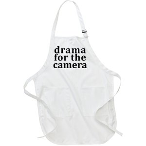 Drama For The Camera Typography Minimalist Full-Length Apron With Pockets