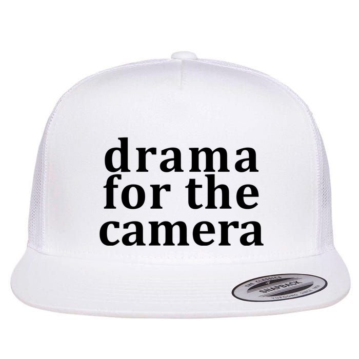 Drama For The Camera Typography Minimalist Flat Bill Trucker Hat