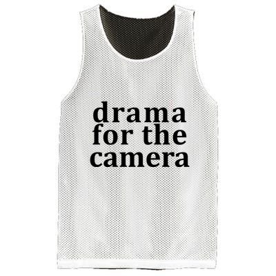 Drama For The Camera Typography Minimalist Mesh Reversible Basketball Jersey Tank
