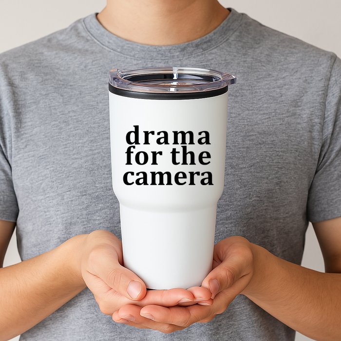 Drama For The Camera Typography Minimalist Tumbler