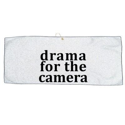 Drama For The Camera Typography Minimalist Large Microfiber Waffle Golf Towel
