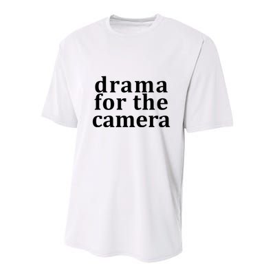 Drama For The Camera Typography Minimalist Youth Performance Sprint T-Shirt