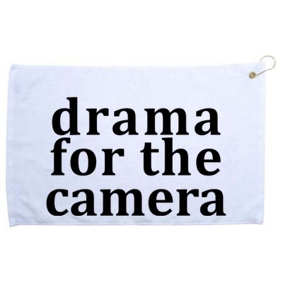 Drama For The Camera Typography Minimalist Grommeted Golf Towel