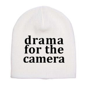 Drama For The Camera Typography Minimalist Short Acrylic Beanie