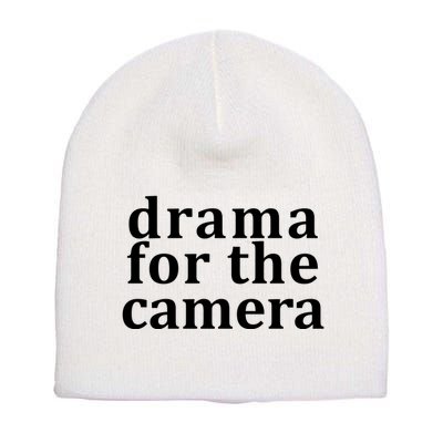 Drama For The Camera Typography Minimalist Short Acrylic Beanie