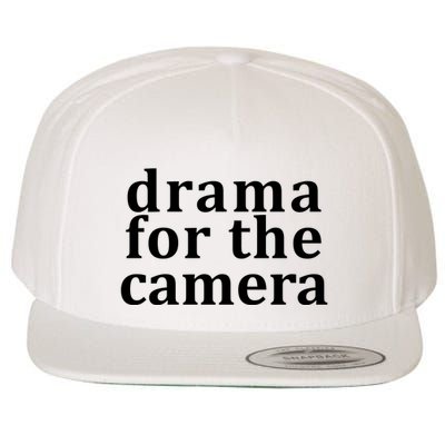 Drama For The Camera Typography Minimalist Wool Snapback Cap