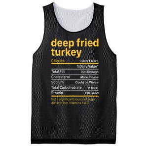 Deep Fried Turkey Nutrition Facts Thanksgiving Food Mesh Reversible Basketball Jersey Tank