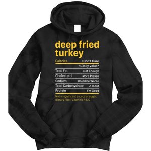 Deep Fried Turkey Nutrition Facts Thanksgiving Food Tie Dye Hoodie