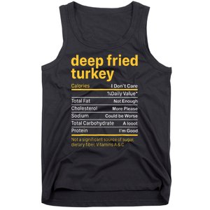 Deep Fried Turkey Nutrition Facts Thanksgiving Food Tank Top