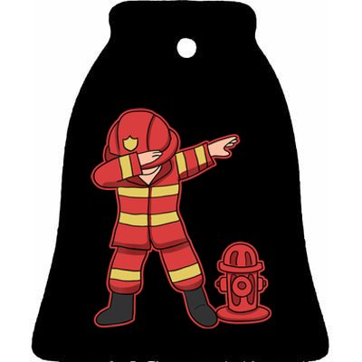 Dabbing Firefighter T Funny Dab Gift Firefighter Ceramic Bell Ornament