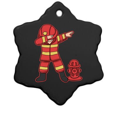 Dabbing Firefighter T Funny Dab Gift Firefighter Ceramic Star Ornament