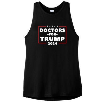 Doctors For Trump 2024 Ladies PosiCharge Tri-Blend Wicking Tank