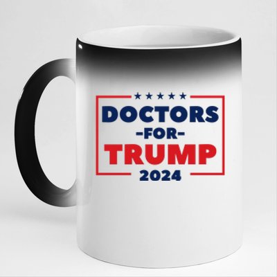 Doctors For Trump 2024 11oz Black Color Changing Mug