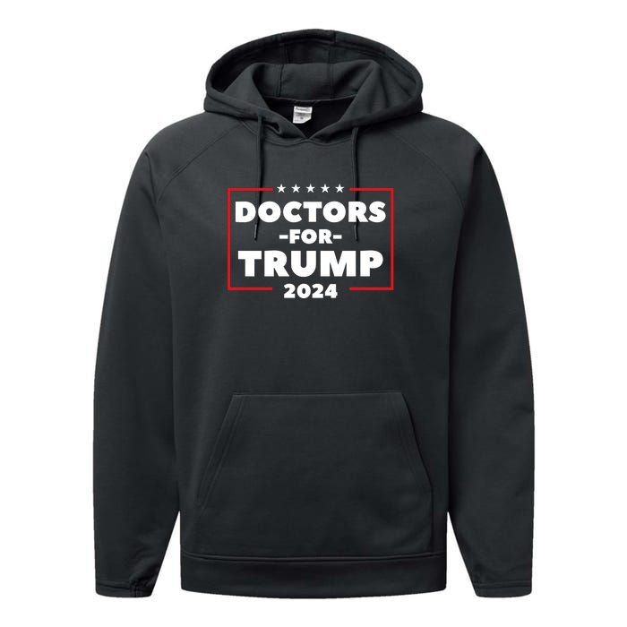 Doctors For Trump 2024 Performance Fleece Hoodie