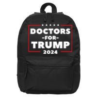 Doctors For Trump 2024 16 in Basic Backpack