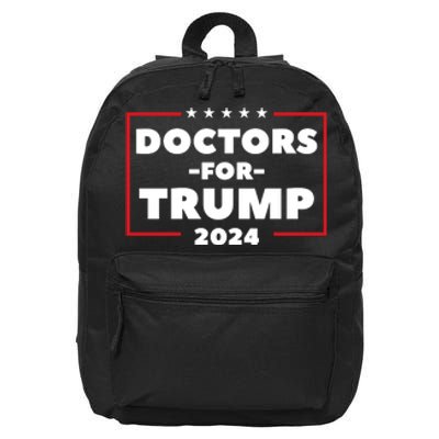 Doctors For Trump 2024 16 in Basic Backpack