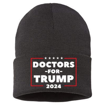 Doctors For Trump 2024 Sustainable Knit Beanie