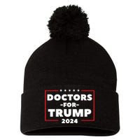 Doctors For Trump 2024 Pom Pom 12in Knit Beanie