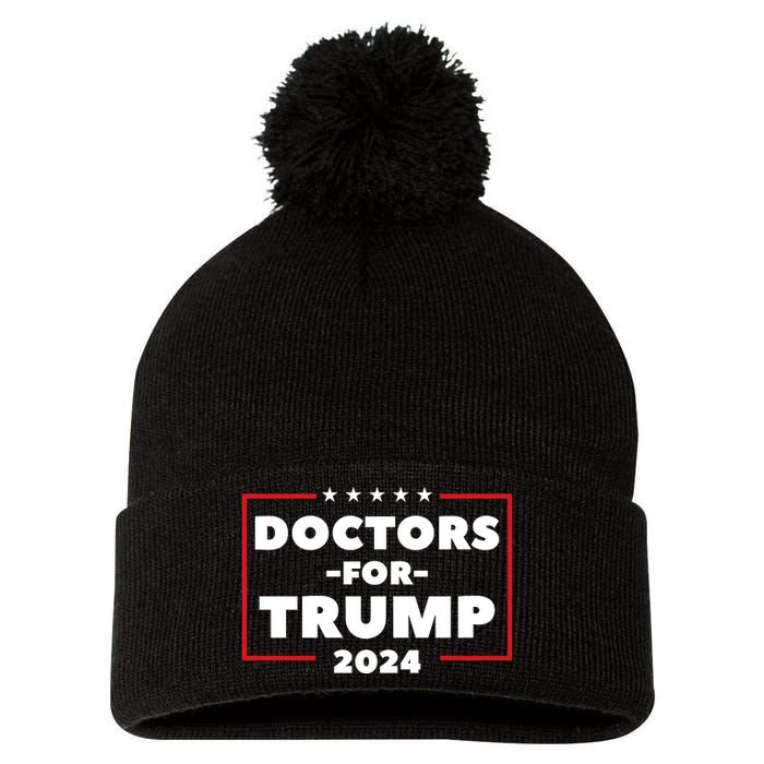 Doctors For Trump 2024 Pom Pom 12in Knit Beanie