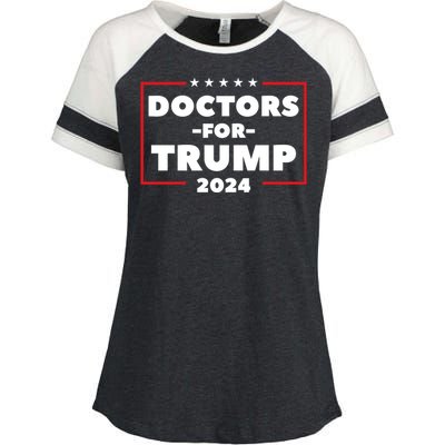 Doctors For Trump 2024 Enza Ladies Jersey Colorblock Tee